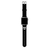 Karl Lagerfeld KLAWLSLCK Apple Watch Strap 42/44 / 45mm schwarz / schwarzes Armband Silikon Choupette Heads