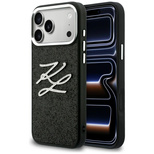 Karl Lagerfeld IML Glitter KL Diamond Logo Case for iPhone 17 Pro Max - Black