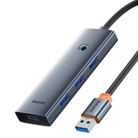 Baseus UltraJoy Series USB-A-Hub (4x USB-A 3.0, 1x USB-C, 5 V, 50 cm) – Grau