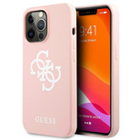 Guess GUHCP13LLS4GWPI iPhone 13 Pro / 13 6.1&quot; pink/pink hard case Silicone 4G Logo