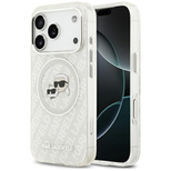 Karl Lagerfeld IML Glitter Karl&amp;Choupette Heads Logo MagSafe Case für iPhone 17 Pro - Grau