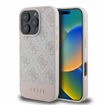 Guess 4G Bottom Stripe Hülle für iPhone 16 Pro – Rosa