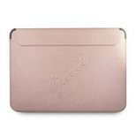 Guess Saffiano Script-Hülle für einen 13-Zoll-Laptop – Rosa