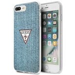 Guess GUHCI8LPCUJULLB iPhone 7/8 Plus Blau/Hellblau Hardcase Jeans Collection