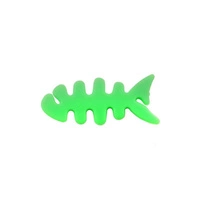 Zawijacz kabla słuchawkowego w kształcie ryby - zielony