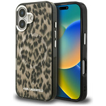 Karl Lagerfeld IML Leopard Pattern MagSafe Case für iPhone 16 - Braun