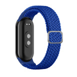 Pleciony materiałowy pasek Xiaomi Mi Band 8 opaska bransoletka - niebieski