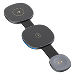 Dudao A11S 3-in-1 Wireless Charger Compatible with MagSafe Smartphone Smartwatch Headphones - Black