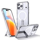 Hybrid Armor X Hülle für iPhone 17 Pro Max mit Ständer, kompatibel mit MagSafe - Transparent