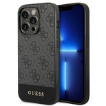 Guess GUHCP14LG4GLGR iPhone 14 Pro 6,1" szary/grey hard case 4G Stripe Collection