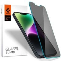 Szkło hartowane Spigen Glas.tR Slim Privacy na iPhone 13 / 13 Pro / 14 / 16e