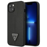 Guess GUHCP13SPSATLK iPhone 13 mini 5,4 &quot;black / black hardcase SaffianoTriangle Logo