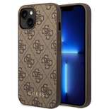 Guess GUHCP14MG4GFBR iPhone 14 Plus 6,7" brązowy/brown hard case 4G Metal Gold Logo