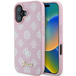 Guess Peony Script Logo MagSafe-Hülle für iPhone 16 Plus – Rosa