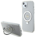 Guess GUHMP15MHRSGSD iPhone 15 Plus / 14 Plus 6.7&quot; transparent/transparent hardcase Ring Stand Script Glitter MagSafe
