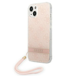 Guess GUOHCP14MH4STP iPhone 14 Plus 6.7 &quot;pink / pink hardcase 4G Print Strap