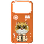 Etui Nimmy Cool&Cute 2.0 Cat na iPhone 17 Pro - pomarańczowe