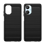 Carbon Case Hülle für Realme 10 flexible Silikon-Carbon-Hülle schwarz