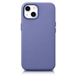 iCarer Case Lederhülle für iPhone 14 Hellviolett (WMI14220705-LP) (MagSafe-kompatibel)