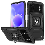 Wozinsky Ring Armor Case for Xiaomi Redmi Note 11E /Redmi 10 5G / Redmi 10 Prime+ 5G / Poco M4 5G Armor Cover Magnetic Holder Ring Black