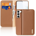 Dux Ducis Hivo Hülle Samsung Galaxy S23+ Flip Cover Wallet Stand RFID Blocking braun