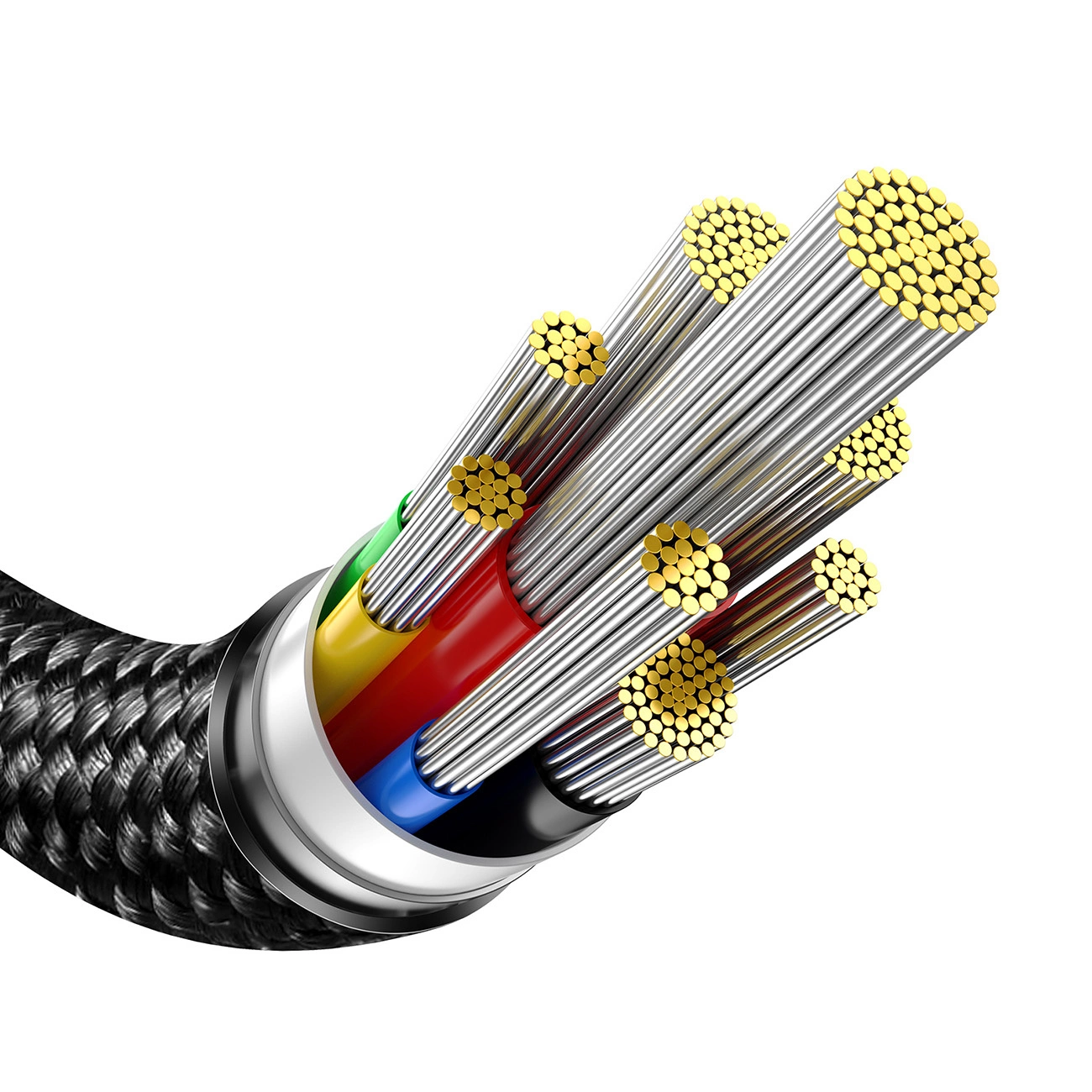 Cross-section of the Baseus Tungsten Gold cable