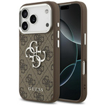 Guess 4G Big 4G Classic Logo Hülle für iPhone 17 Pro braun - silber