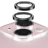 Ochrona aparatu PanzerGlass Hoops Camera na iPhone 15 / 15 Plus - z czarną ramką