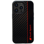 Audi Carbon Fiber Stripe iPhone 13 Pro / 13 6.1&quot; black/black hardcase AUS-TPUPCIP13P-R8/D1-BK