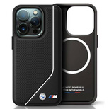 BMW M Perforated Twisted Line MagSafe Hülle für iPhone 16 Pro Max – Schwarz