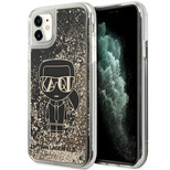 Karl Lagerfeld Case for iPhone 11 / XR from the Liquid Glitter Gatsby series - black