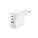 Baseus EnerFill FE22 70W Wandladegerät 2 x USB-C + USB-A - Weiß
