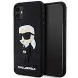 Karl Lagerfeld KLHCN613DRKINK iPhone 11 / Xr 6.1" black/black hardcase Rubber Ikonik 3D