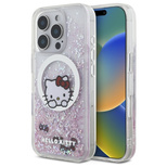 Hello Kitty Liquid Glitter Sweet Kitty Bows MagSafe Hülle für iPhone 16 Pro Max – Weiß