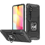 Wozinsky Ring Armor Case Kickstand Tough Rugged Cover for Xiaomi Redmi Note 10 Pro black