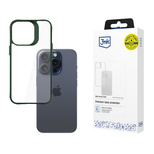 3mk Satin Armor Case+ Green for Apple iPhone 15 Pro Max - Transparent