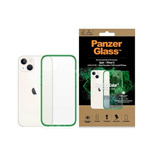 Etui PanzerGlass ClearCase antybakteryjne z certyfikatem Military Grade na iPhone 13 / 14 / 15 - przezroczysto-zielone