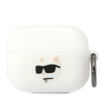 Karl Lagerfeld KLAPRUNCHH AirPods Pro cover white/white Silicone Choupette Head 3D