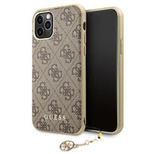 Etui Guess 4G Charms Collection na iPhone 11 Pro - brązowe