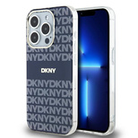 DKNY IML Mono &amp; Stripe MagSafe Hülle für iPhone 15 Pro – Blau