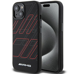 AMG Silicone Large Rhombuses Pattern MagSafe Case for iPhone 15/14/13 - Black