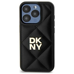 DKNY Quilted Stack Logo Hülle für iPhone 15 Plus – Schwarz