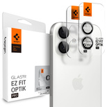 Osłona aparatu Spigen Optik Pro GLAS.TR ”EZ FIT” 2-pack na iPhone 16 / 16 Plus / 17 - srebrna