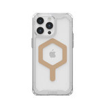 UAG Plyo MagSafe Hülle für iPhone 15 Pro Max – transparent und gold