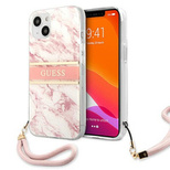 Guess GUHCP13SKMABPI iPhone 13 mini 5.4&quot; pink/pink hardcase Marble Strap Collection