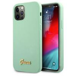 Guess GUHCP12MLSLMGGN iPhone 12/12 Pro 6.1&quot; green/green hardcase Metal Logo Script