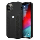 Etui BMW Leather Curve Perforate na iPhone 12 / iPhone 12 Pro - czarne