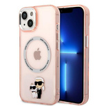 Karl Lagerfeld KLHMP14MHNKCIP iPhone 14 Plus 6.7&quot; hardcase pink/pink Iconic Karl&amp;Choupette Magsafe