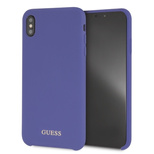 Guess Silicone iPhone Xs Max Case - Purple