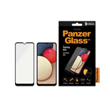 PanzerGlass E2E Super+ antibakterielles Panzerglas für Samsung Galaxy A02s – mit schwarzem Rahmen